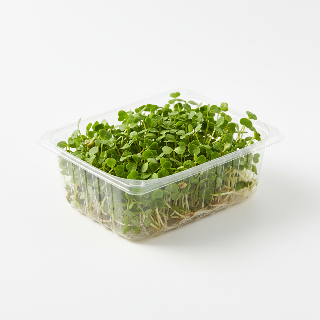 Fresh Clover Microgreens in a 13oz clamshell