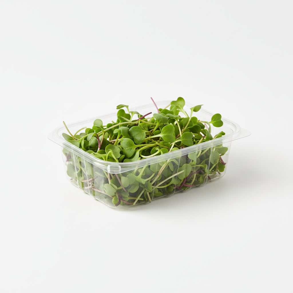 Fresh Broccoli and Radish Spring Mix Microgreens in a 13oz clamshell